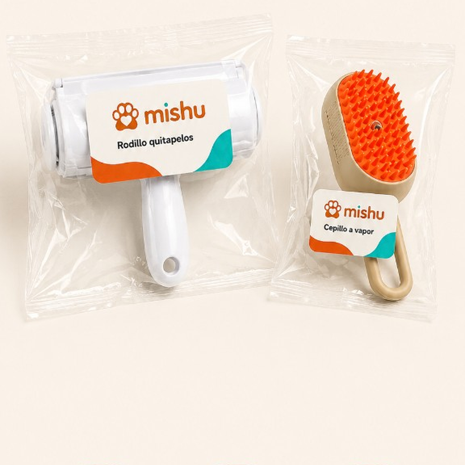 Kit Mishu: rodillo quitapelos y cepillo a vapor